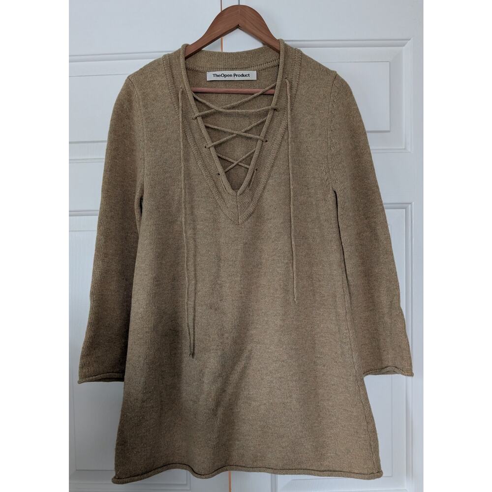 TheOpen Product Chestnut Wool Blend Tunic Sweater